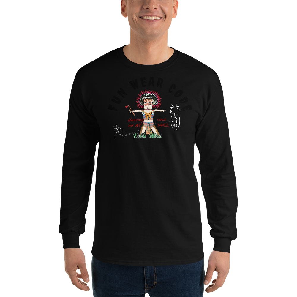 Cozy Long Sleeve Sweatshirt – Special Edition American Indian Graphic Sweatshirt | FunWearCode
