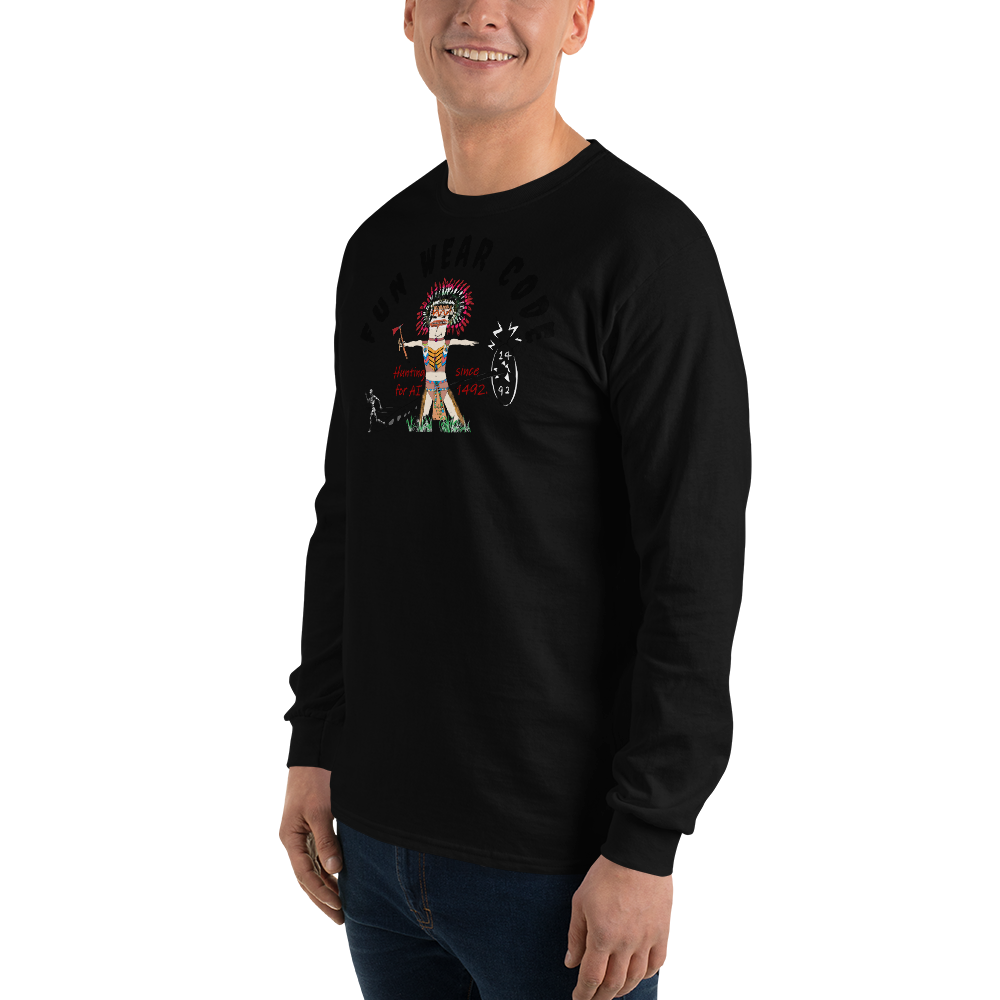 Cozy Long Sleeve Sweatshirt – Special Edition American Indian Graphic Sweatshirt | FunWearCode