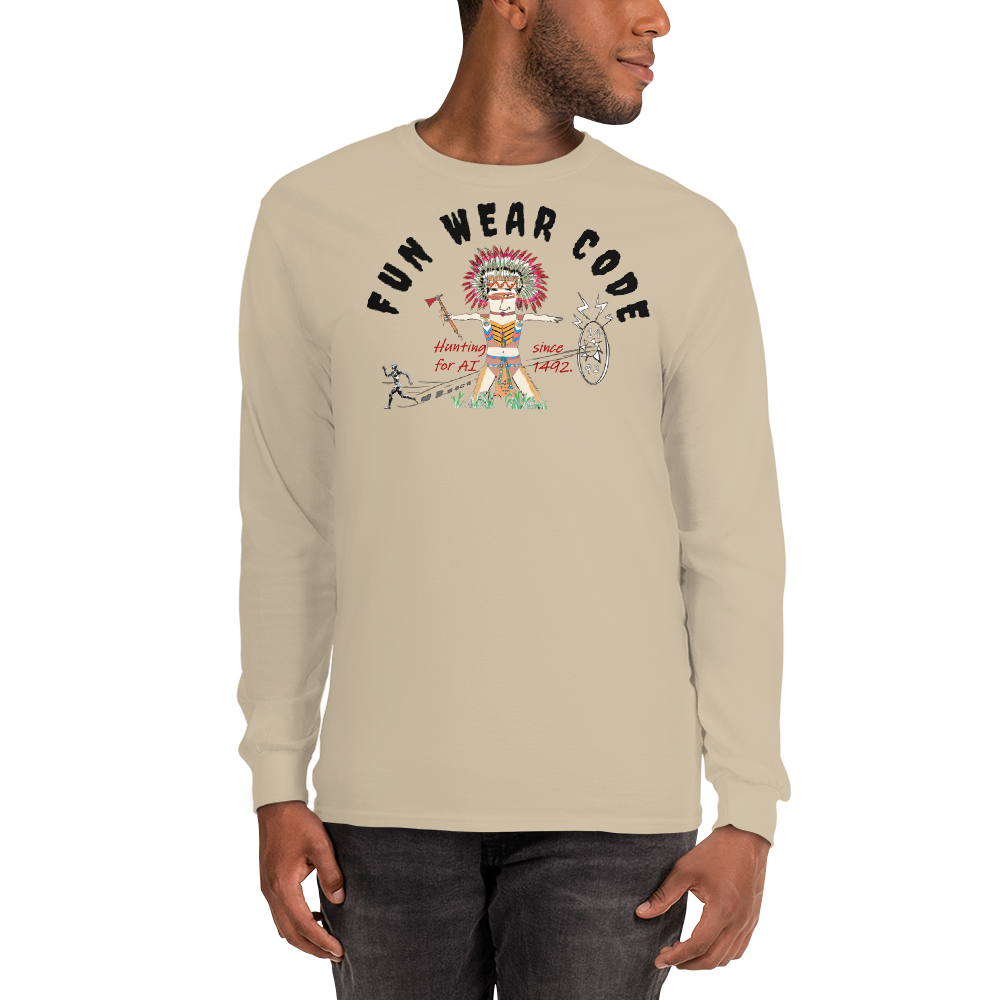 Cozy Long Sleeve Sweatshirt – Special Edition American Indian Graphic Sweatshirt | FunWearCode