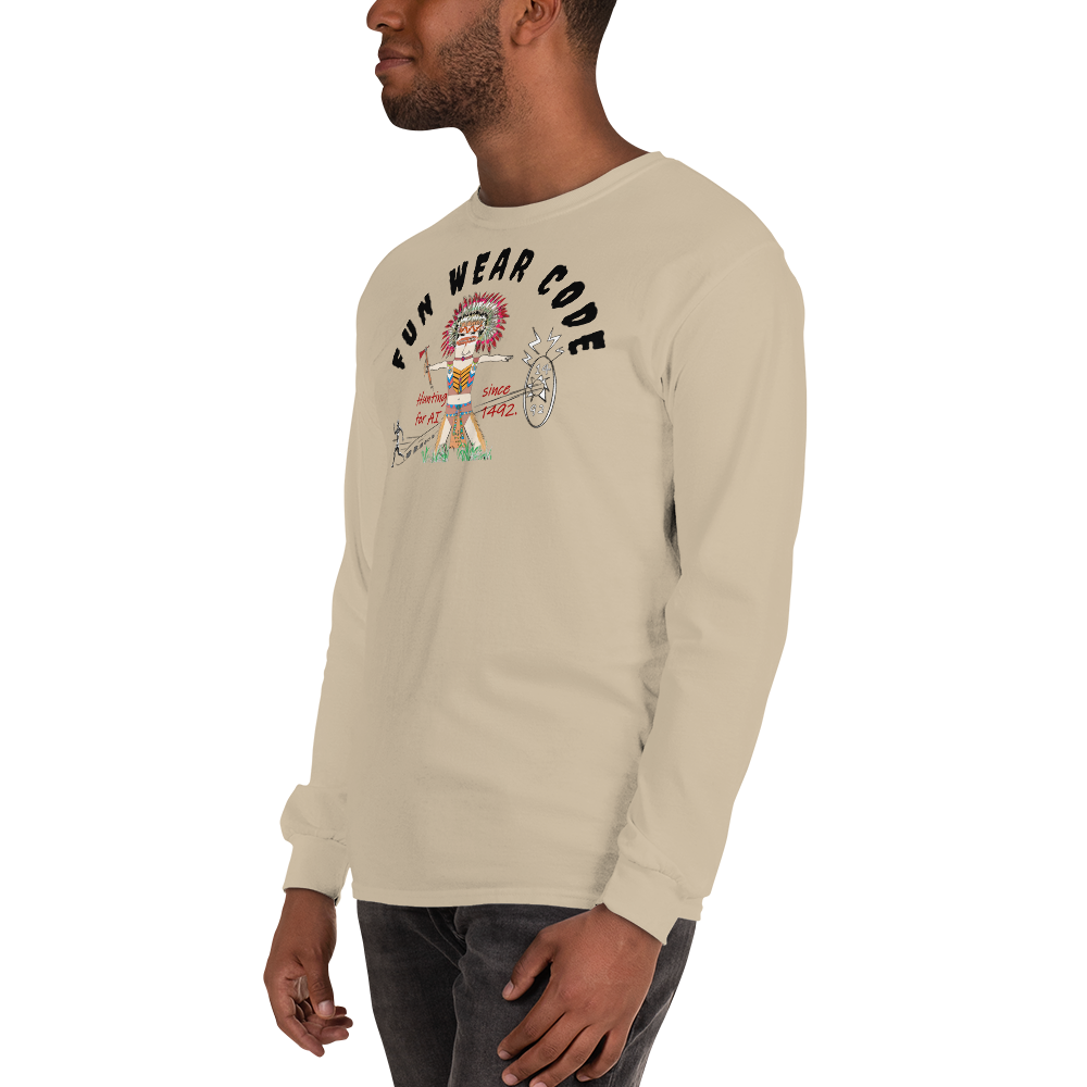 Cozy Long Sleeve Sweatshirt – Special Edition American Indian Graphic Sweatshirt | FunWearCode