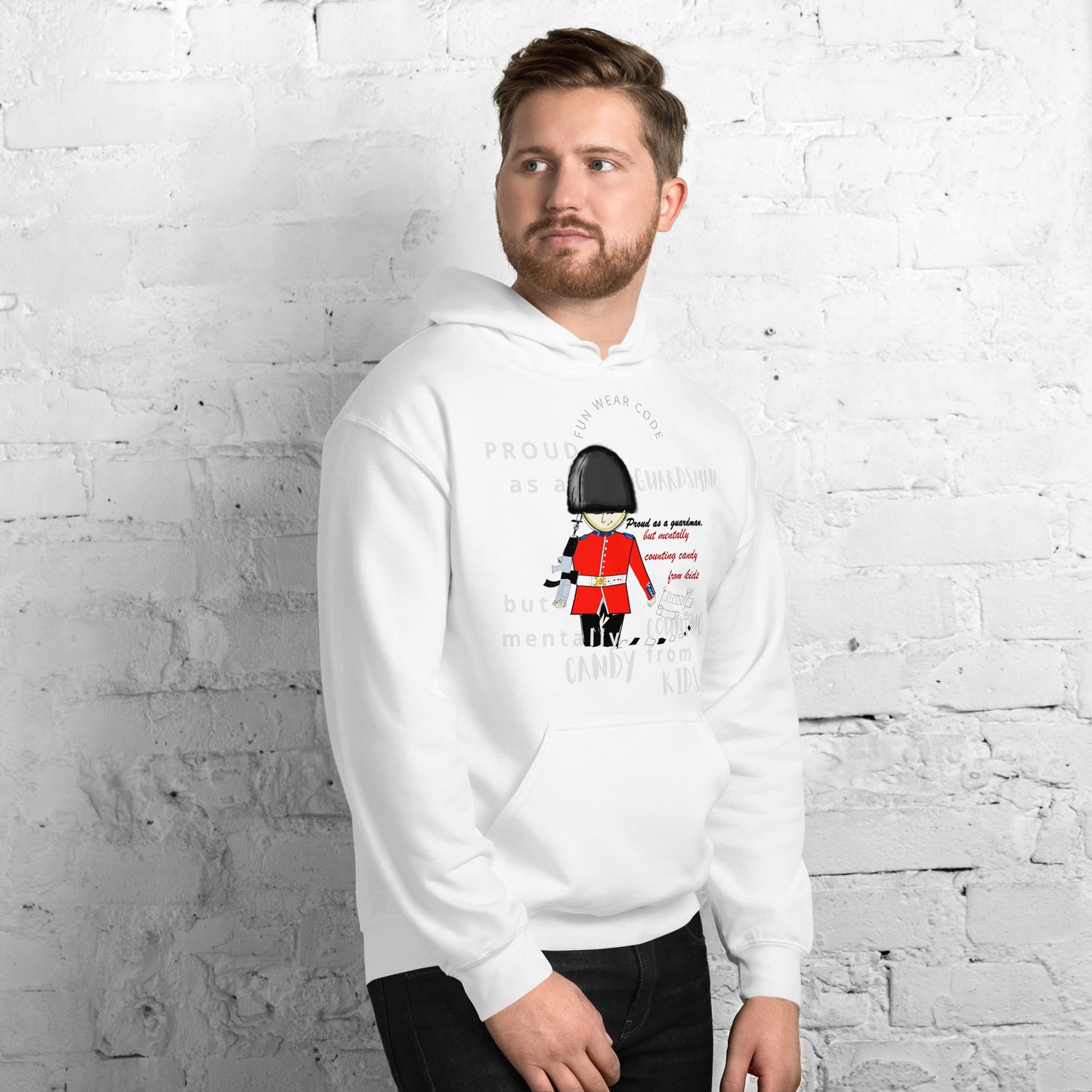 Unisex Cozy Hoodie – Fun Royal Guardsman Graphic Design | FunWearCode