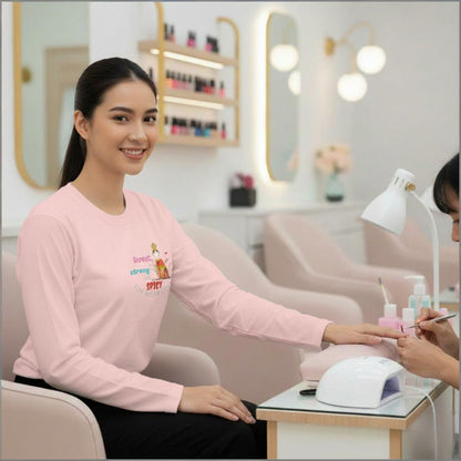 Premium Long Sleeve T-Shirt - Playful Thai Woman Graphic Tee | FunWearCode