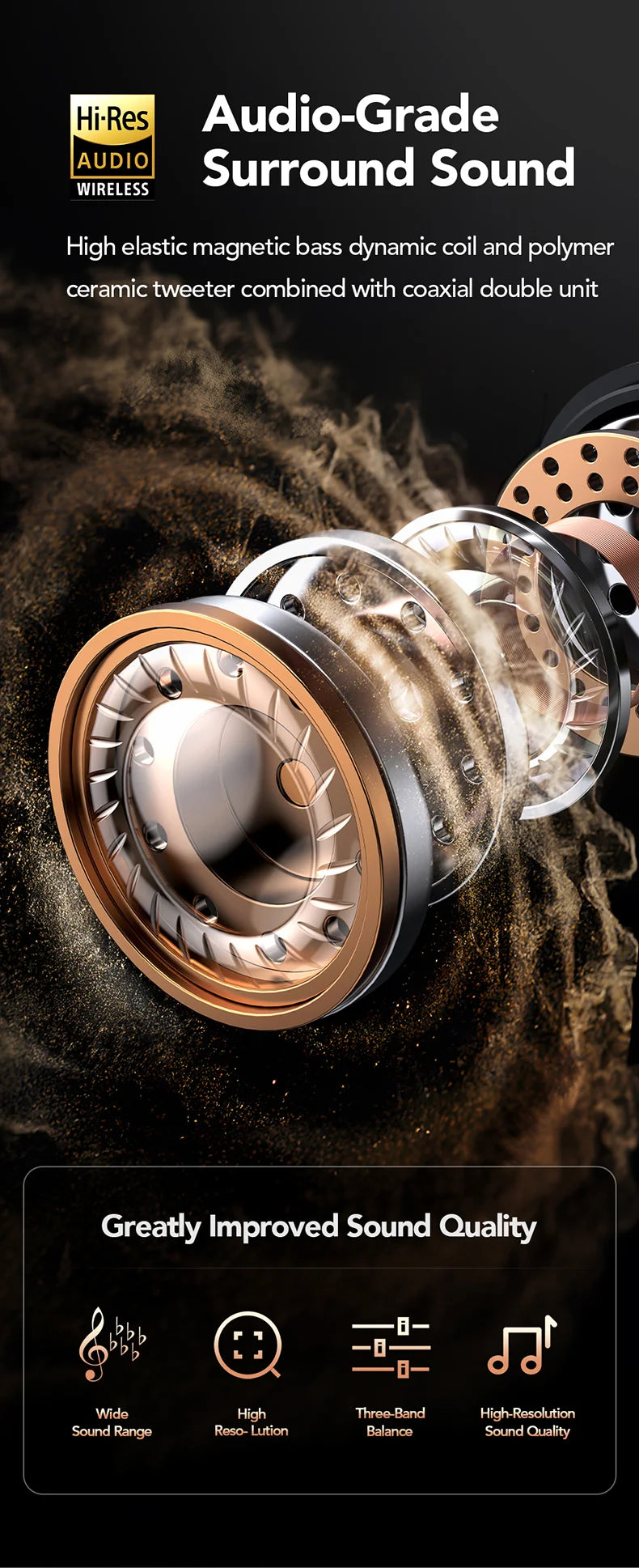 AI Translator Sports Wireless Earbuds - LCD Touch Screen Glowing Earhook | FunWearCode's Selection