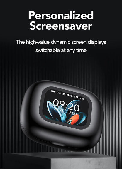 AI Translator Sports Wireless Earbuds - LCD Touch Screen Glowing Earhook | FunWearCode's Selection