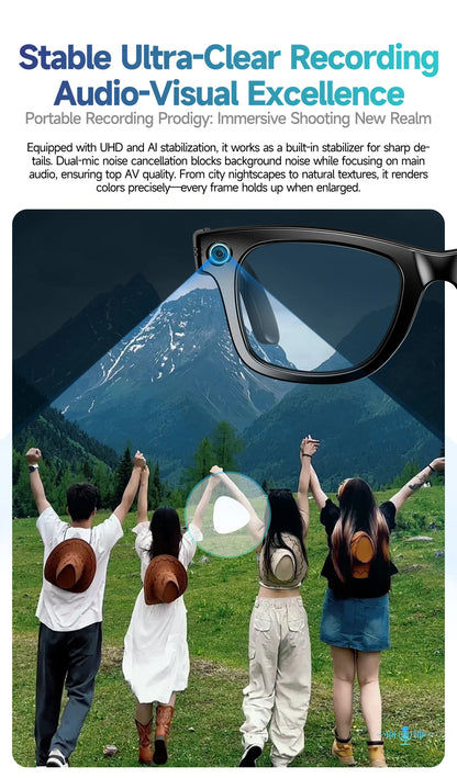 Upgraded Smart Sunglasses Unisex - Camera Video AI Interaction Translation Bluetooth Call | FunWearCode's Selection