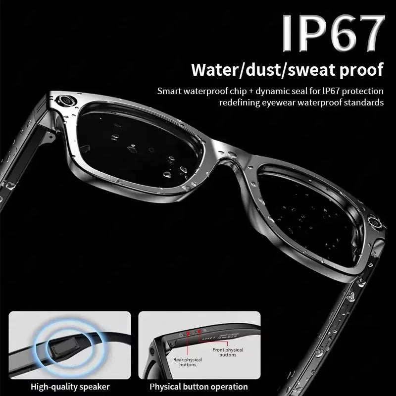 Upgraded Smart Sunglasses Unisex - Camera Video AI Interaction Translation Bluetooth Call | FunWearCode's Selection