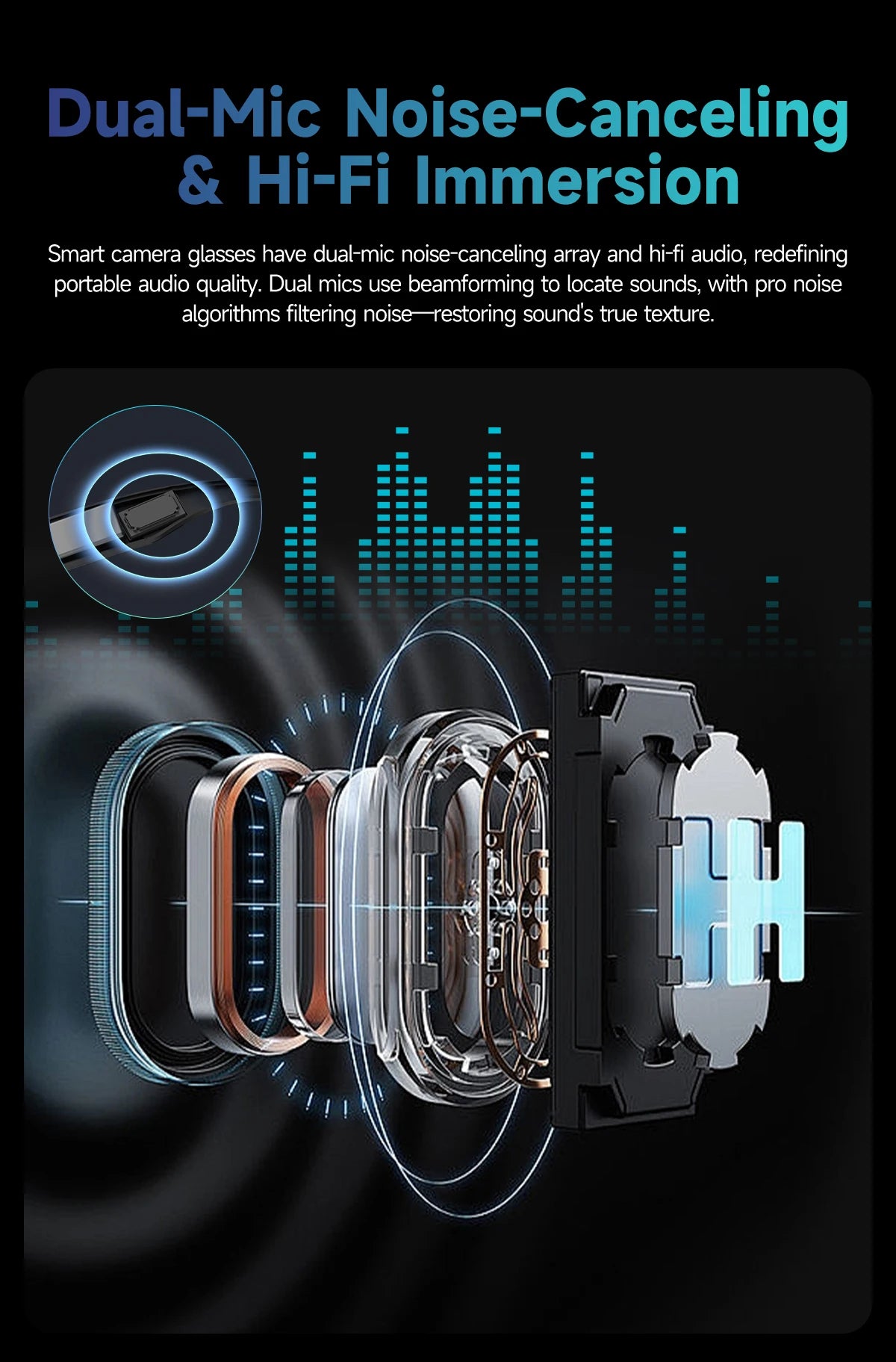 Upgraded Smart Sunglasses Unisex - Camera Video AI Interaction Translation Bluetooth Call | FunWearCode's Selection