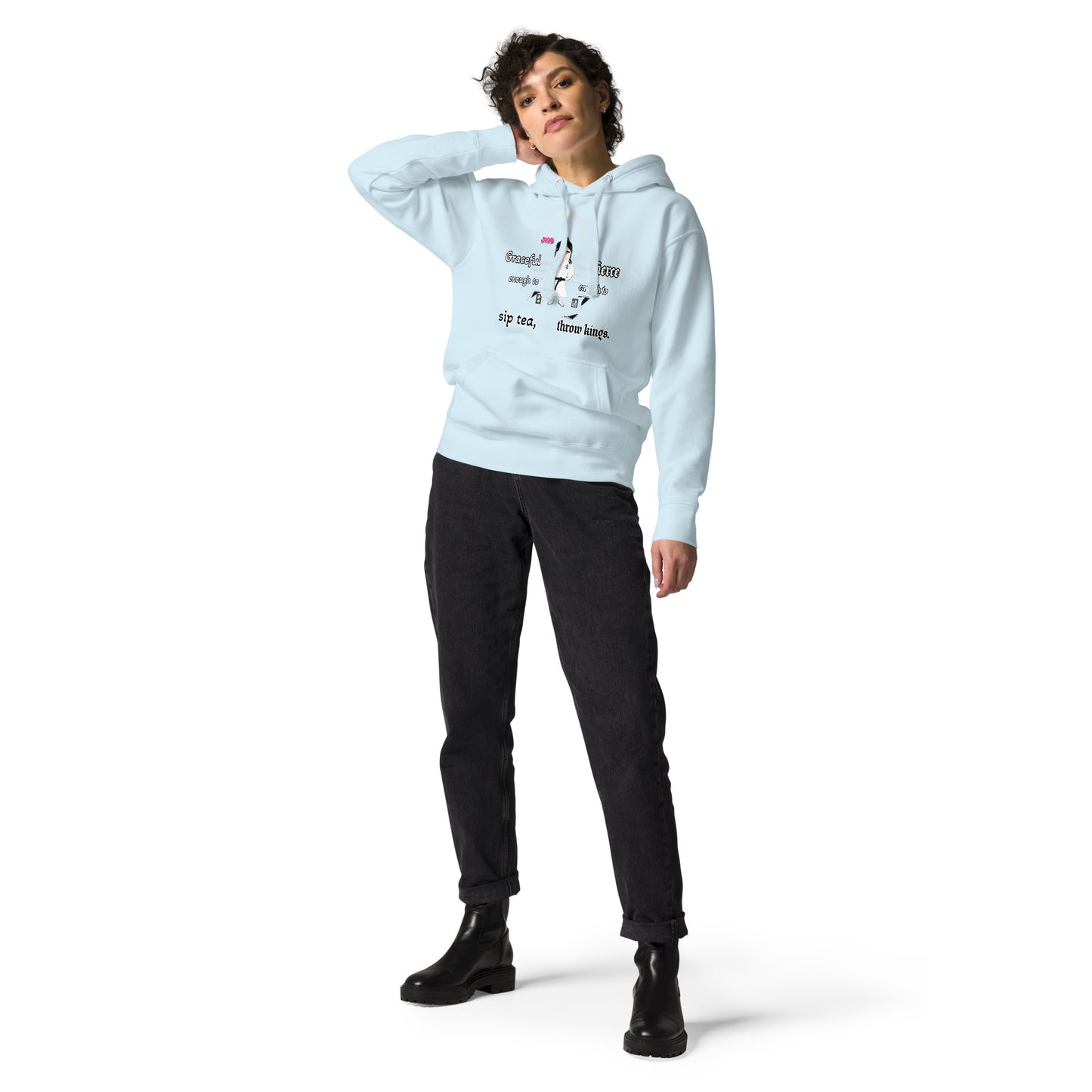 Judo Lady Graphic Cartoon Hoodie – Fun Martial Arts Sweatshirt | FunWearCode