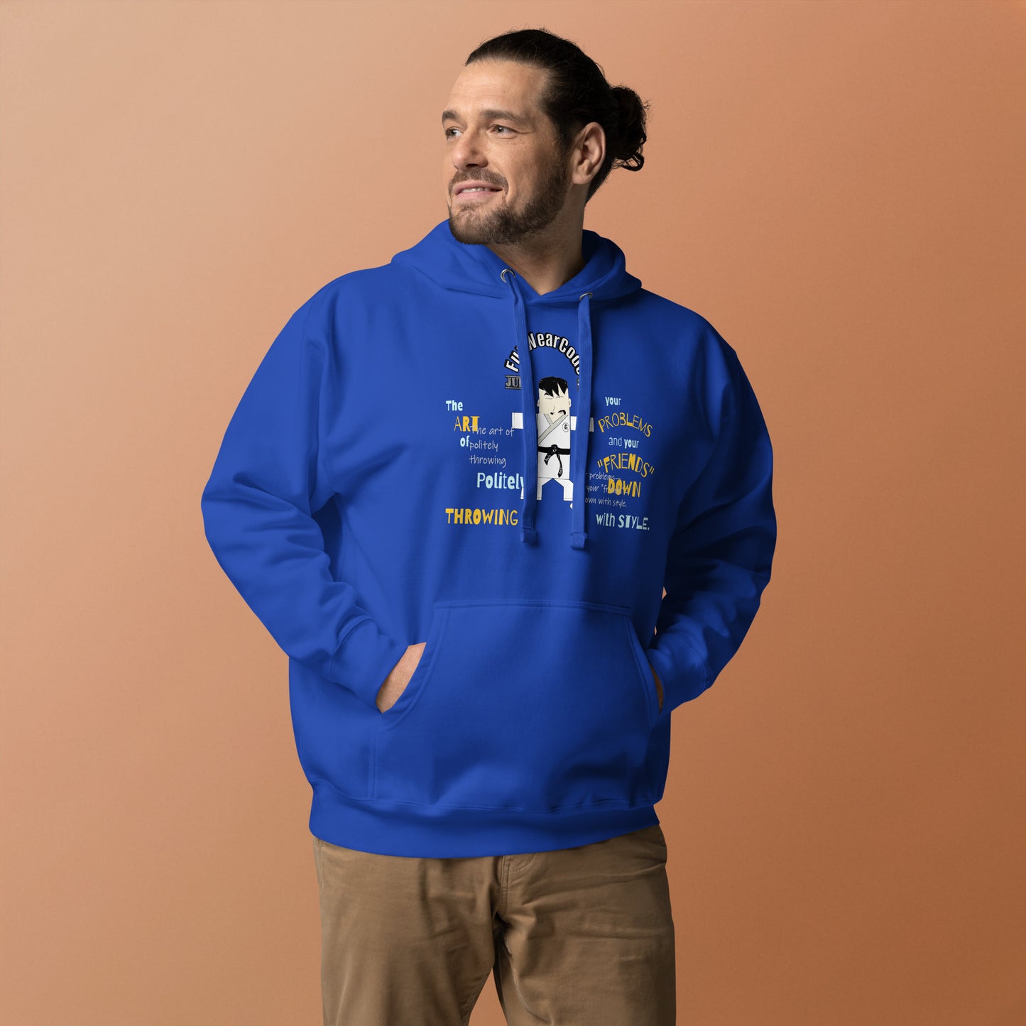 Judo Cartoon Graphic Hoodie – Fun Martial Arts | FunWearCode