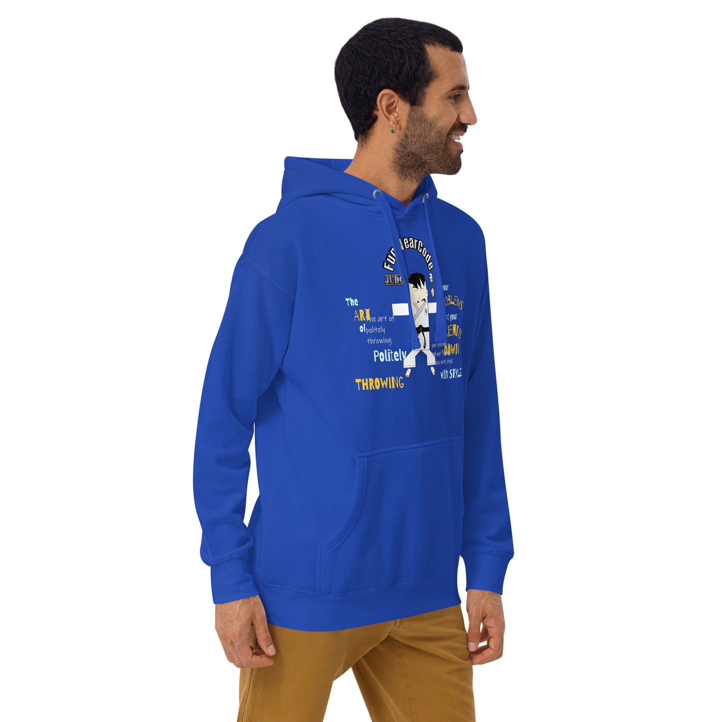 Judo Cartoon Graphic Hoodie – Fun Martial Arts | FunWearCode