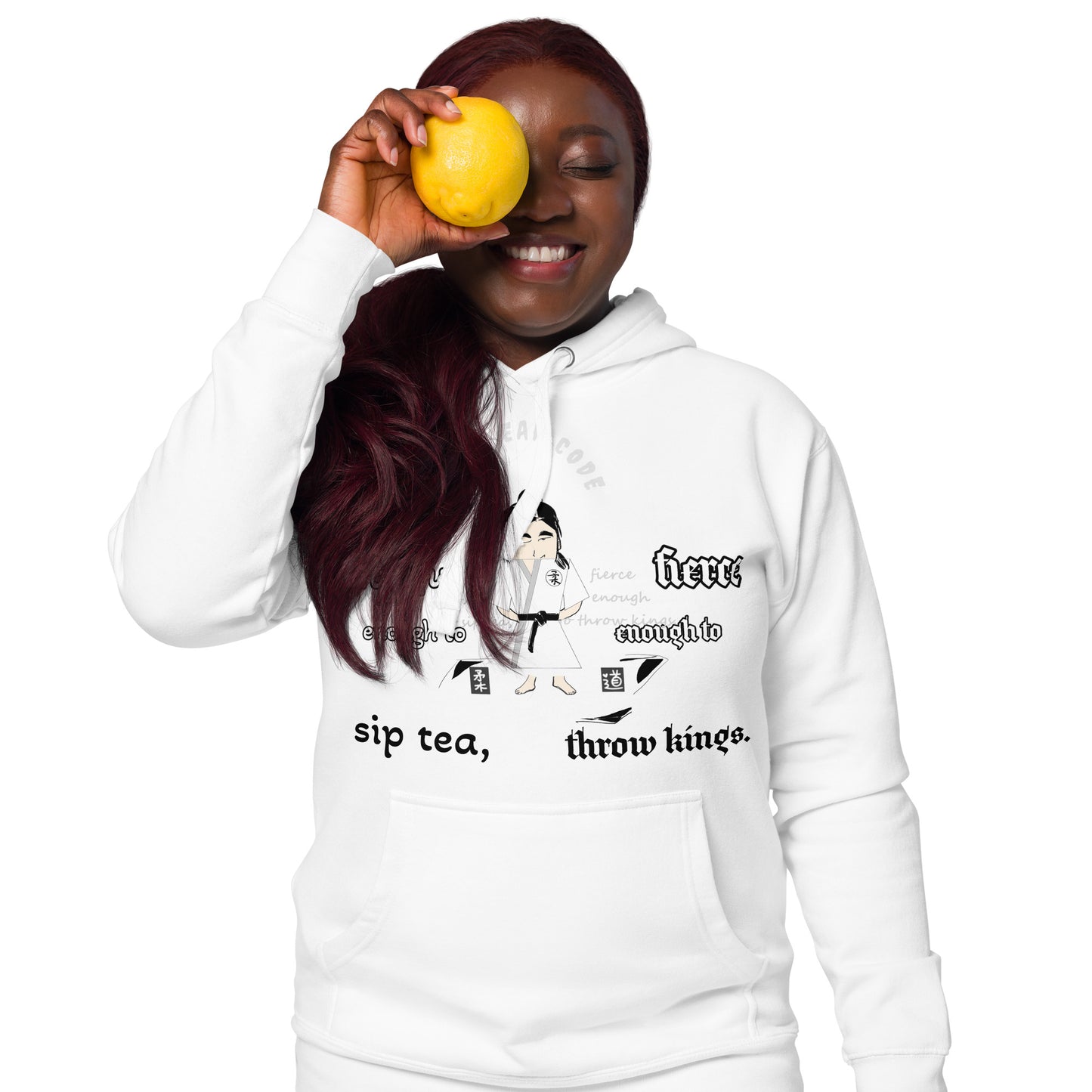 Judo Lady Graphic Cartoon Hoodie – Fun Martial Arts Sweatshirt | FunWearCode