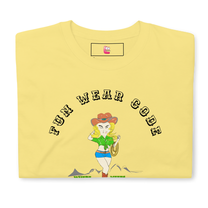Cowgirl graphic tee - Classic American Style T-shirt for Fun-Loving Souls | Funwearcode