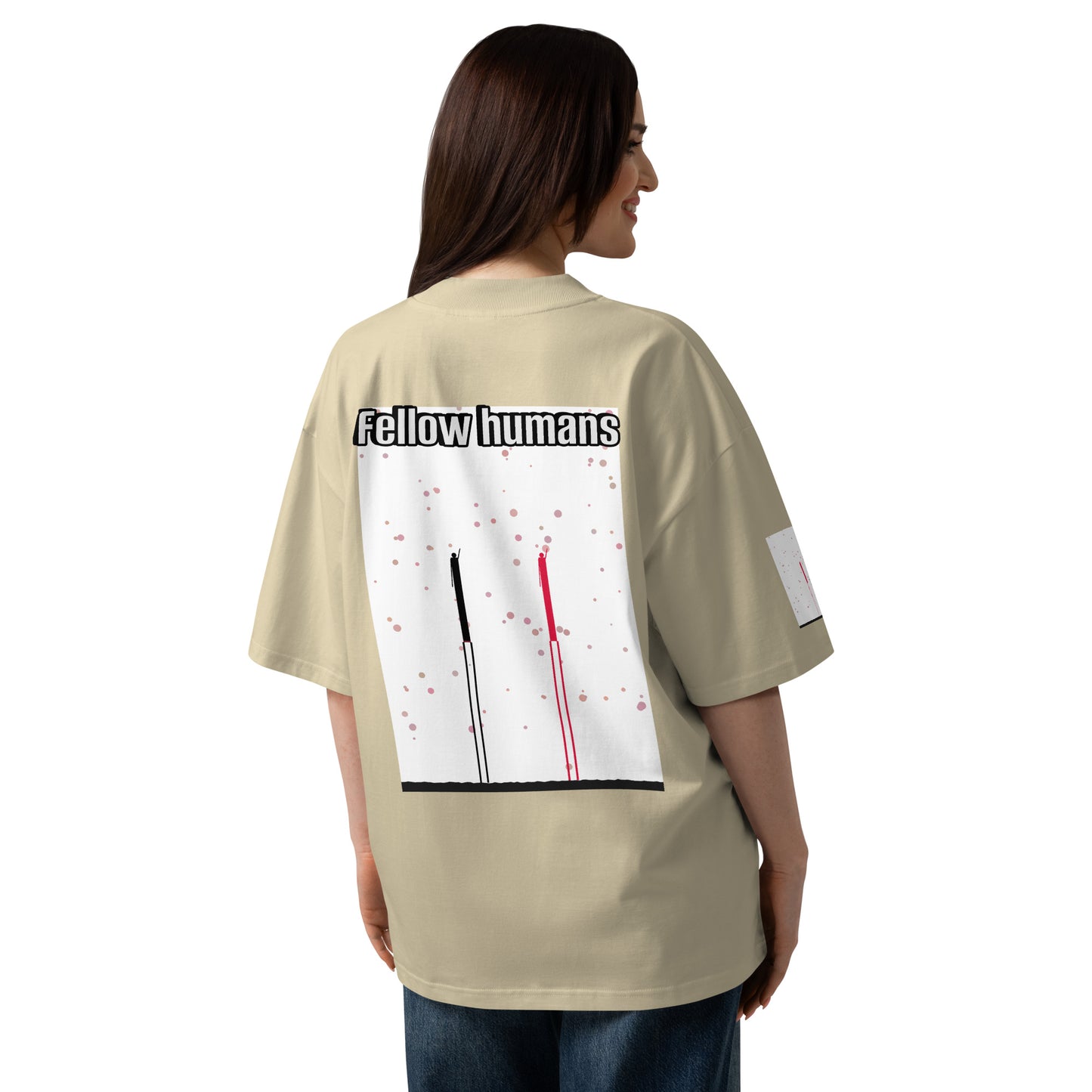Unisex Organic Oversized High Neck T-Shirt — Human & Space 'Explore' Collection