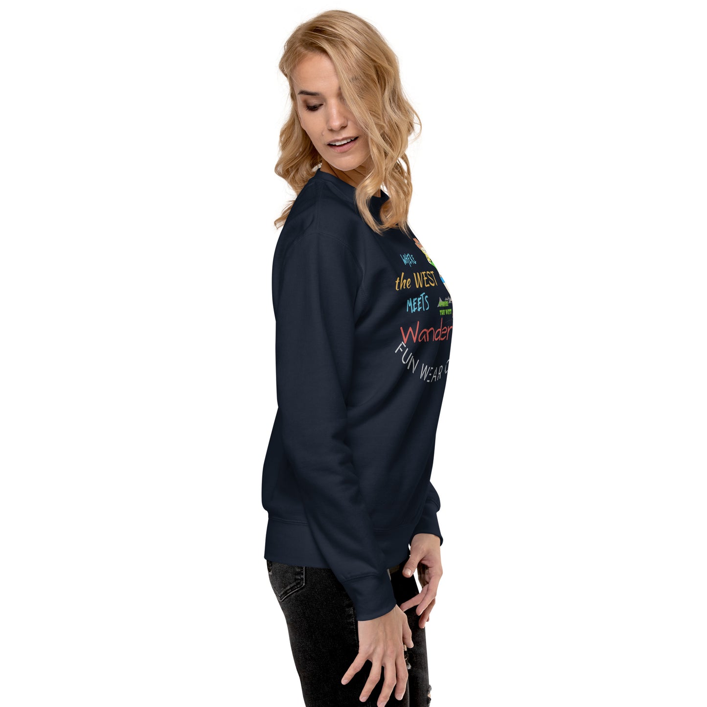 Premium Cozy Long Sleeve T-shirt – Classic Cowgirl Graphic Sweatshirt | FunWearCode