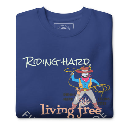 Premium Cozy Long Sleeve T-shirt – Classic Cowboy Graphic Sweatshirt | FunWearCode