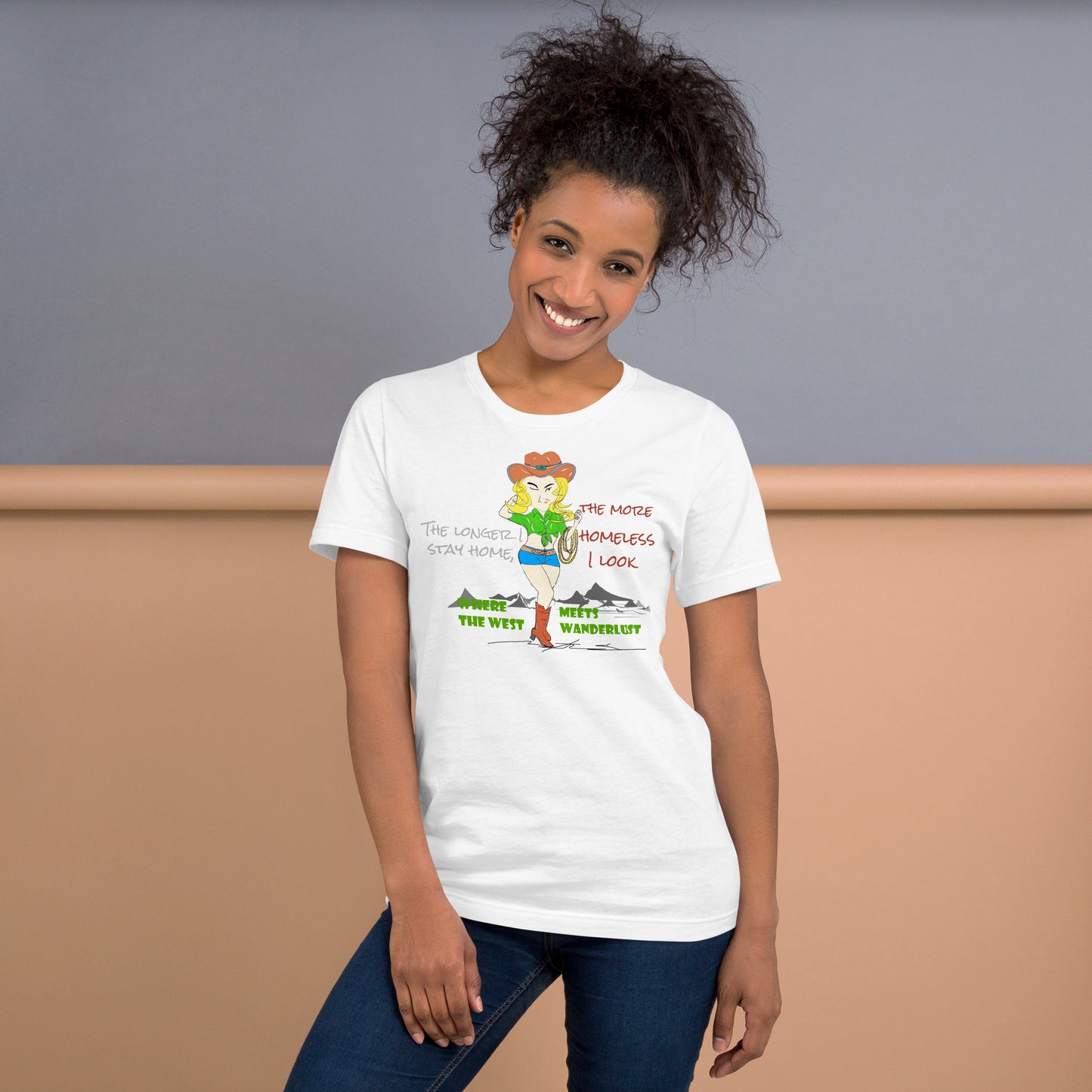 Classic Cowgirl Graphic T-shirt - American Style Tee for Fun-Loving Souls | FunWearCode