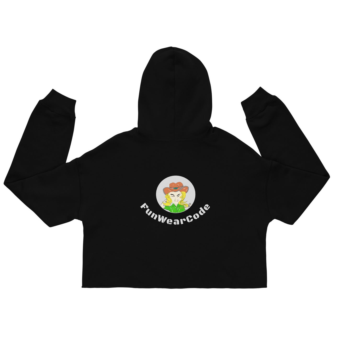 Trendy Cowgirl Crop Hoodie - Classic American Style for Fun-Loving Souls | FunWearCode