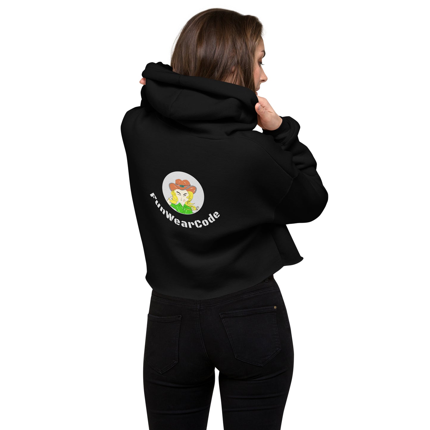 Trendy Cowgirl Crop Hoodie - Classic American Style for Fun-Loving Souls | FunWearCode