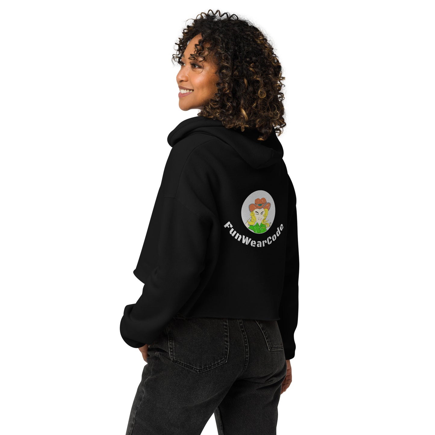 Trendy Cowgirl Crop Hoodie - Classic American Style for Fun-Loving Souls | FunWearCode