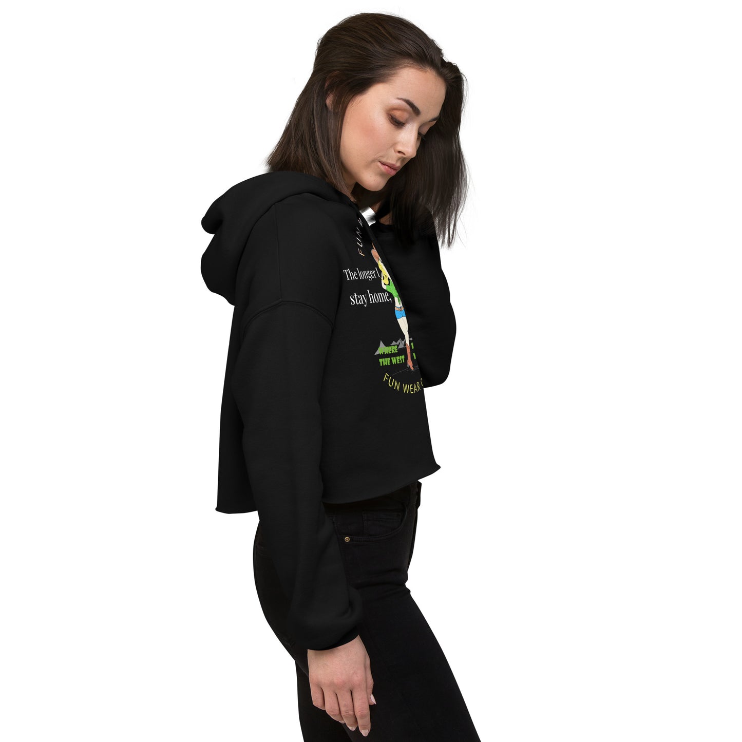 Trendy Cowgirl Crop Hoodie - Classic American Style for Fun-Loving Souls | FunWearCode