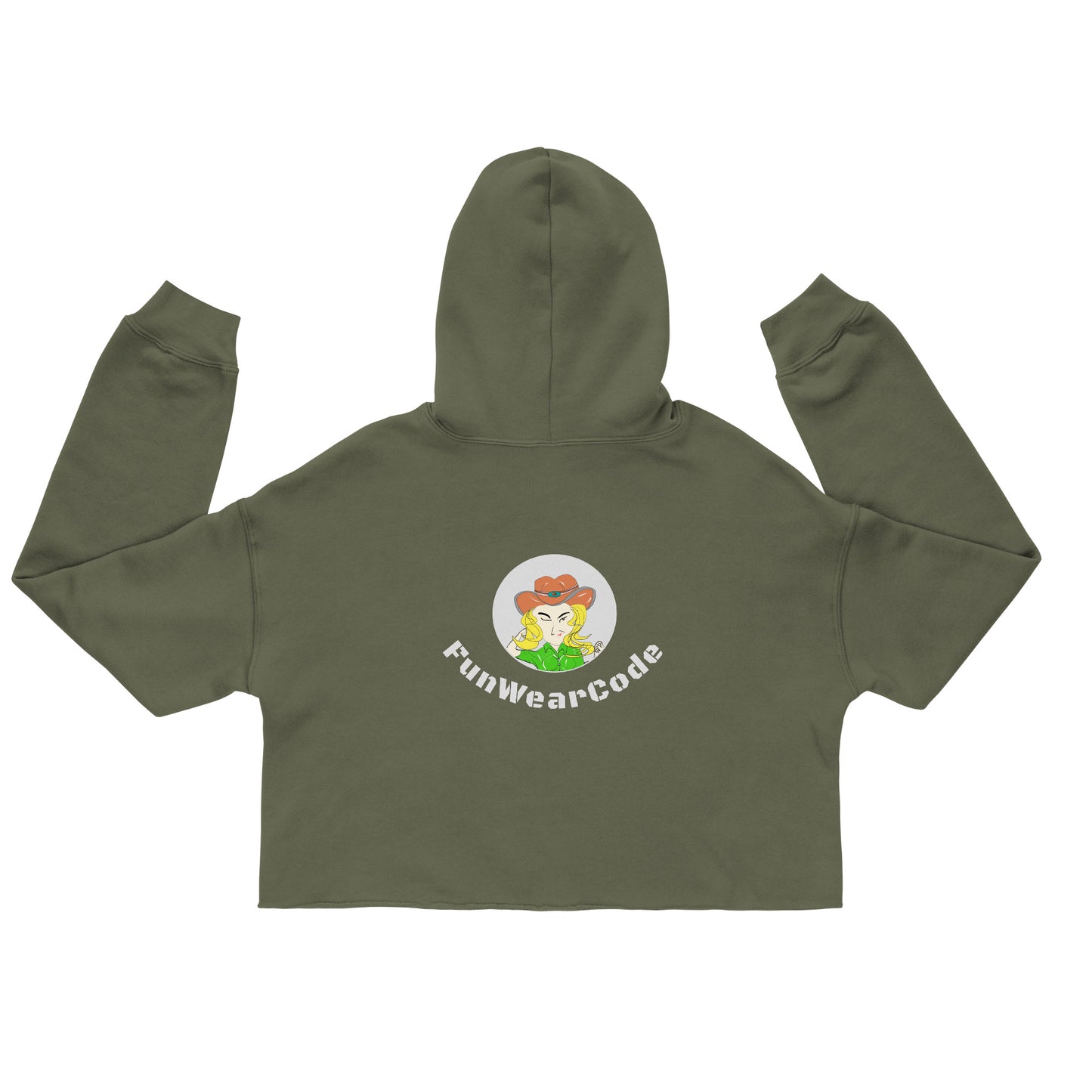 Trendy Cowgirl Crop Hoodie - Classic American Style for Fun-Loving Souls | FunWearCode