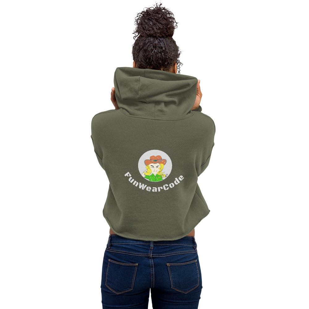Trendy Cowgirl Crop Hoodie - Classic American Style for Fun-Loving Souls | FunWearCode