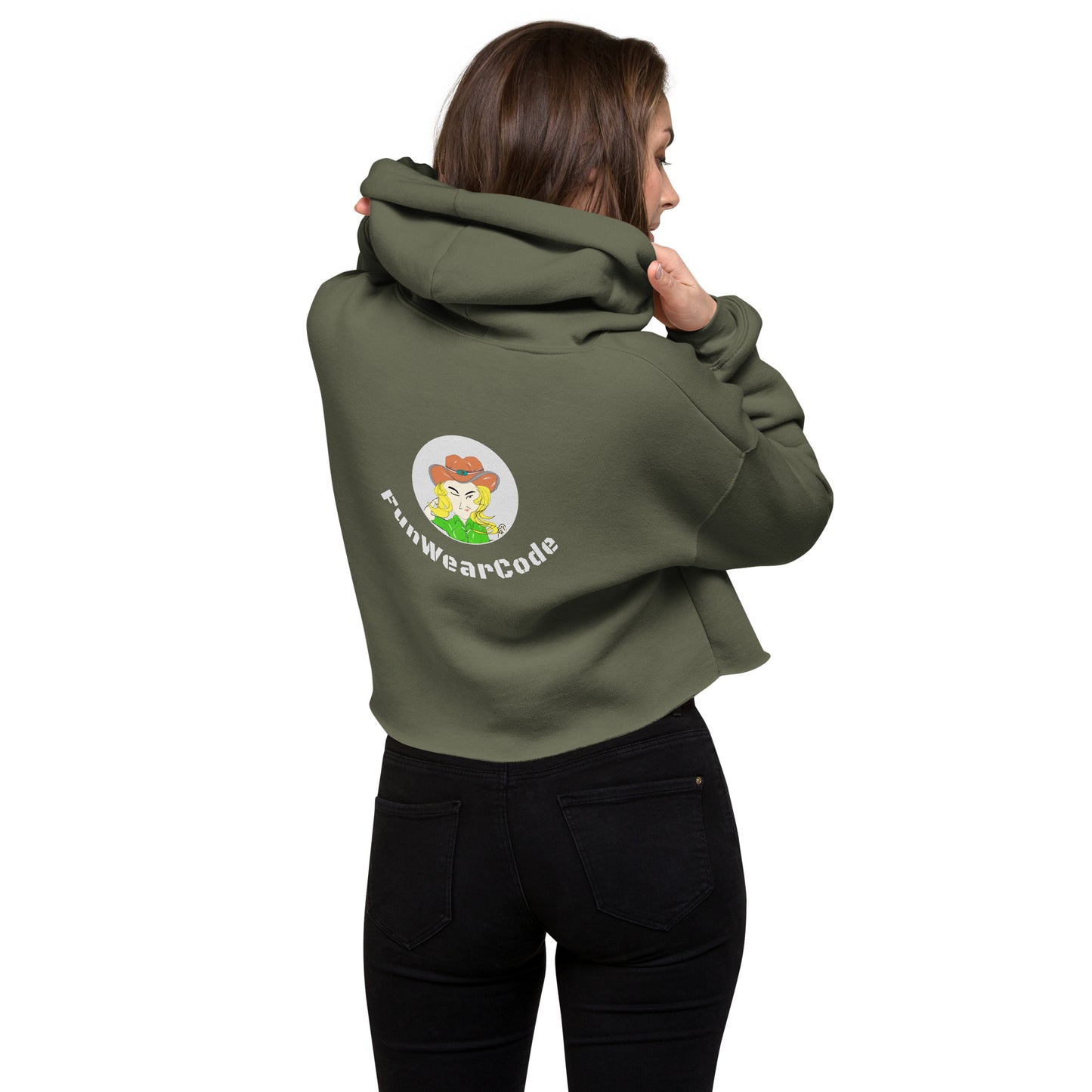 Trendy Cowgirl Crop Hoodie - Classic American Style for Fun-Loving Souls | FunWearCode