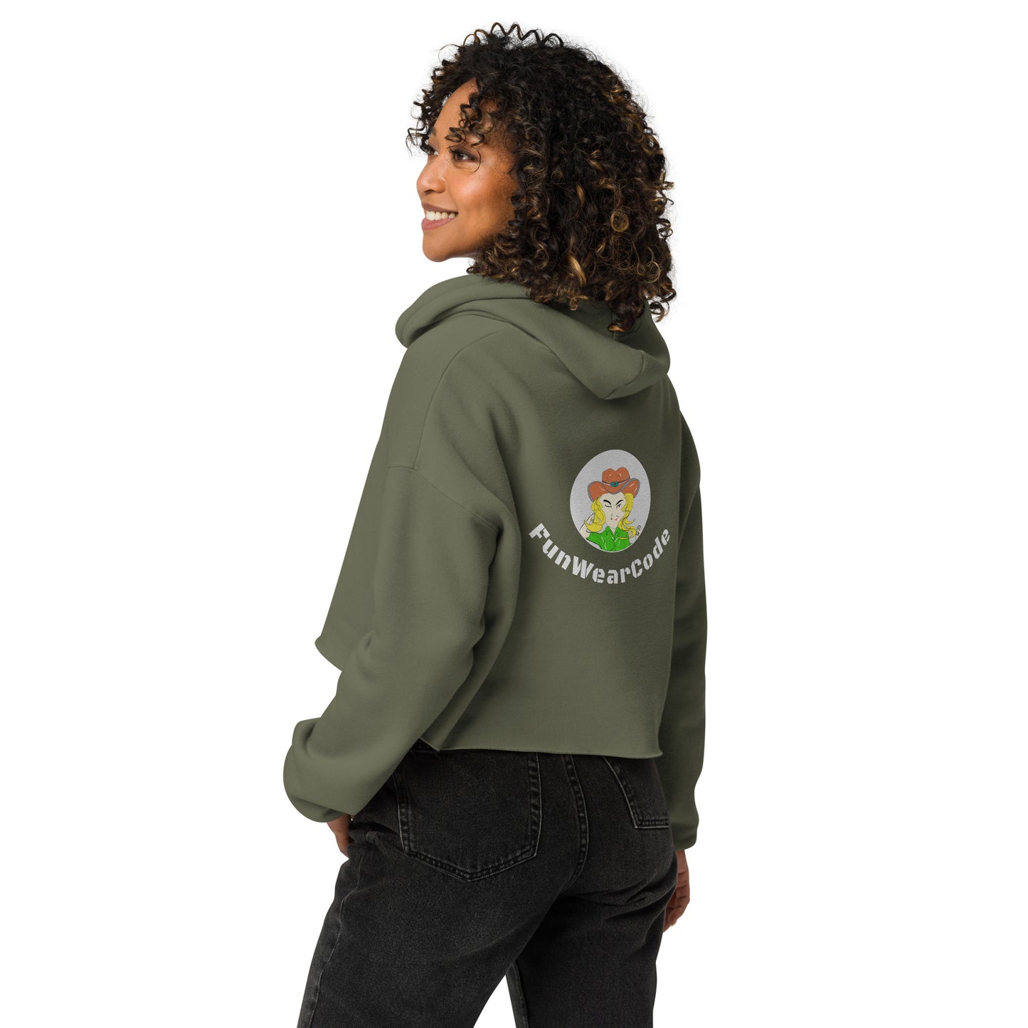 Trendy Cowgirl Crop Hoodie - Classic American Style for Fun-Loving Souls | FunWearCode