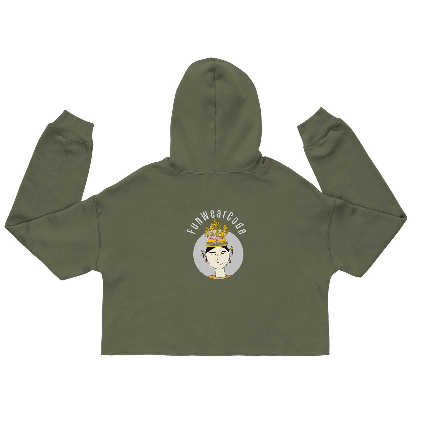 Trendy & Cozy Woman Crop Hoodie – Playful & Bold Thai Iconic Design | FunWearCode