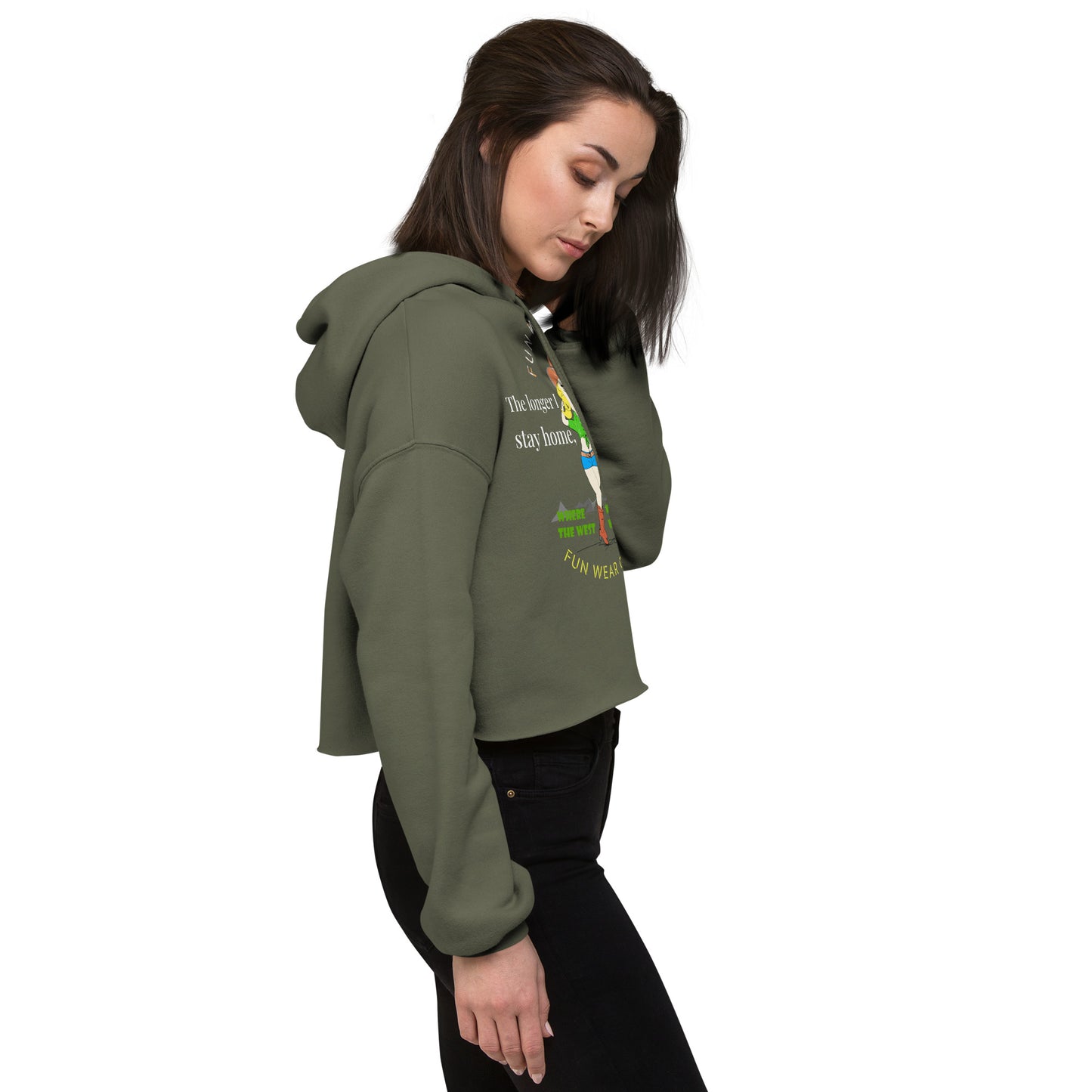 Trendy Cowgirl Crop Hoodie - Classic American Style for Fun-Loving Souls | FunWearCode