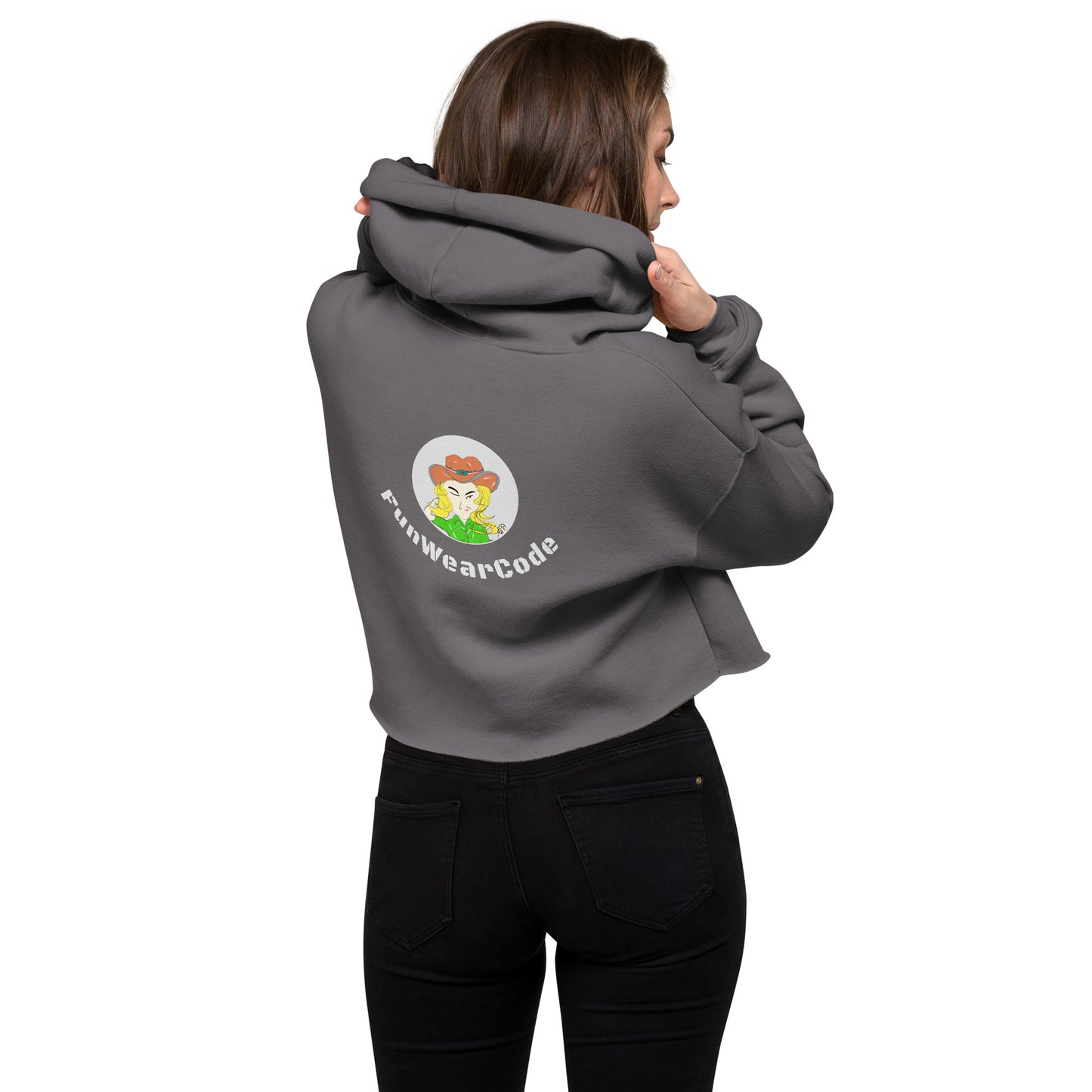 Trendy Cowgirl Crop Hoodie - Classic American Style for Fun-Loving Souls | FunWearCode