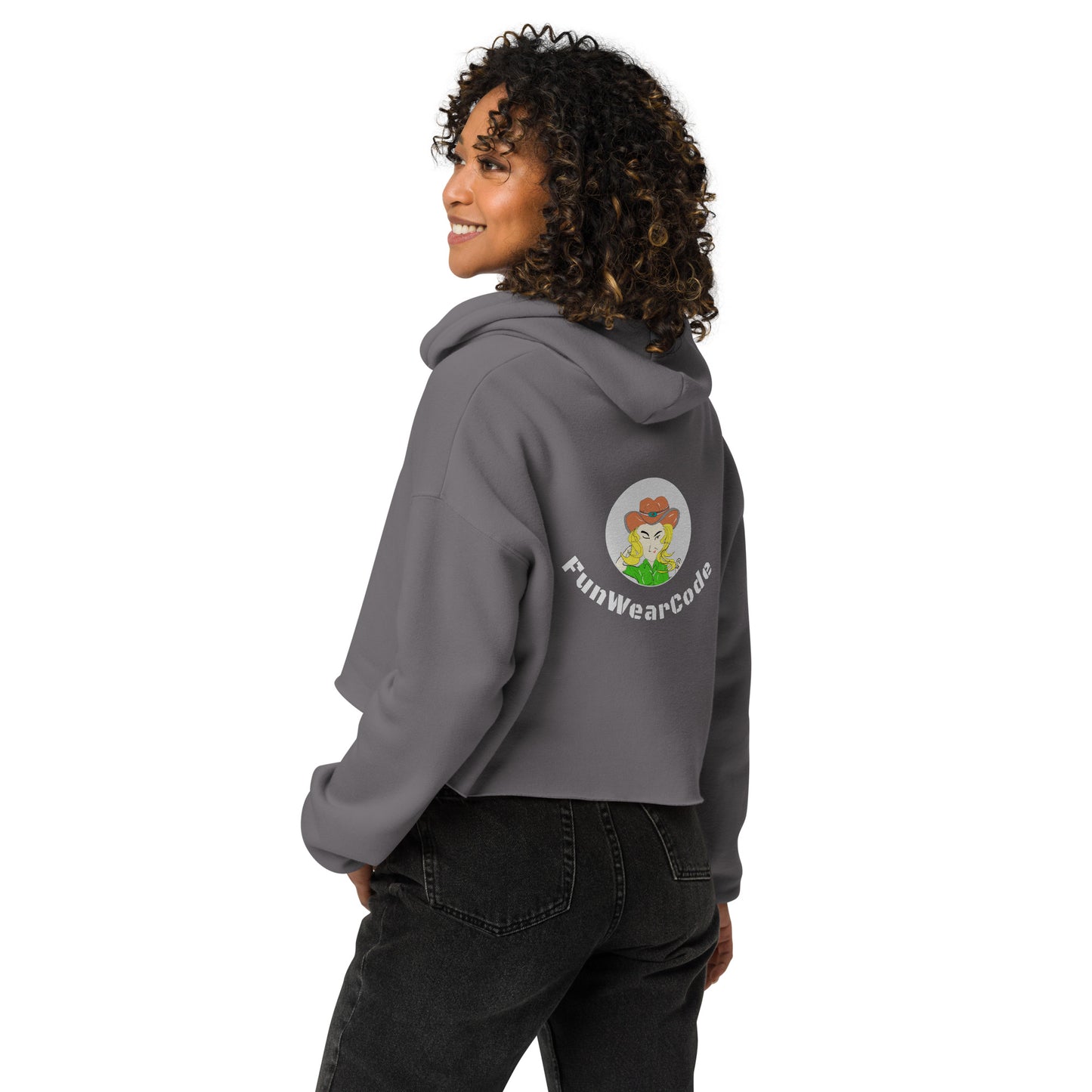Trendy Cowgirl Crop Hoodie - Classic American Style for Fun-Loving Souls | FunWearCode