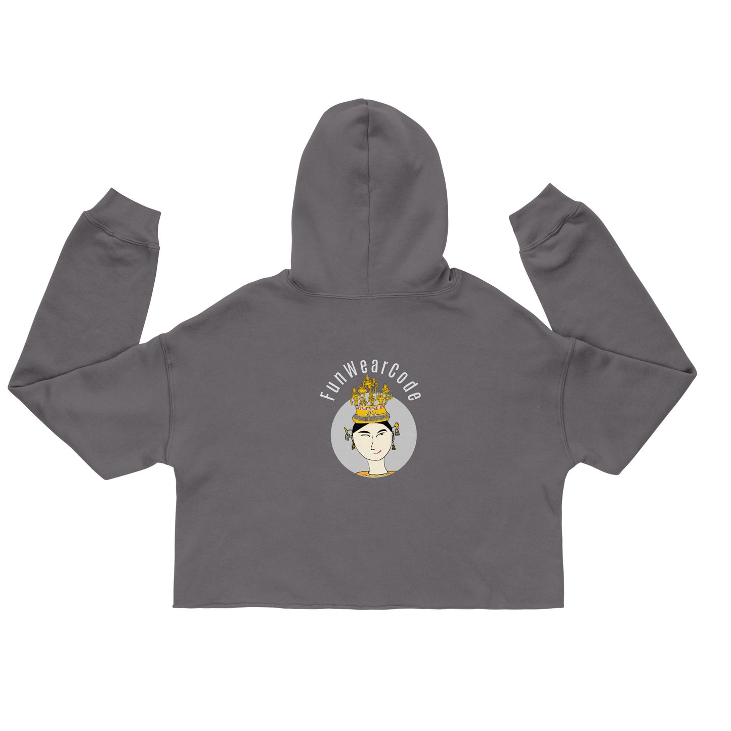 Trendy & Cozy Woman Crop Hoodie – Playful & Bold Thai Iconic Design | FunWearCode