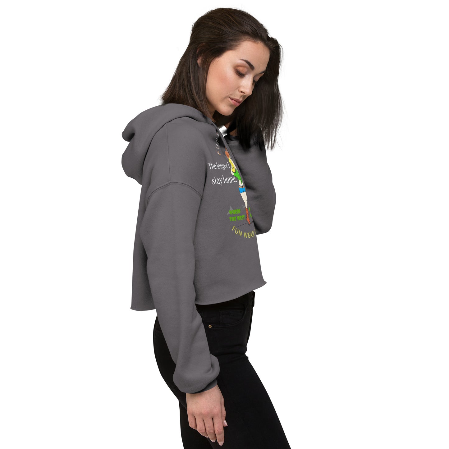 Trendy Cowgirl Crop Hoodie - Classic American Style for Fun-Loving Souls | FunWearCode